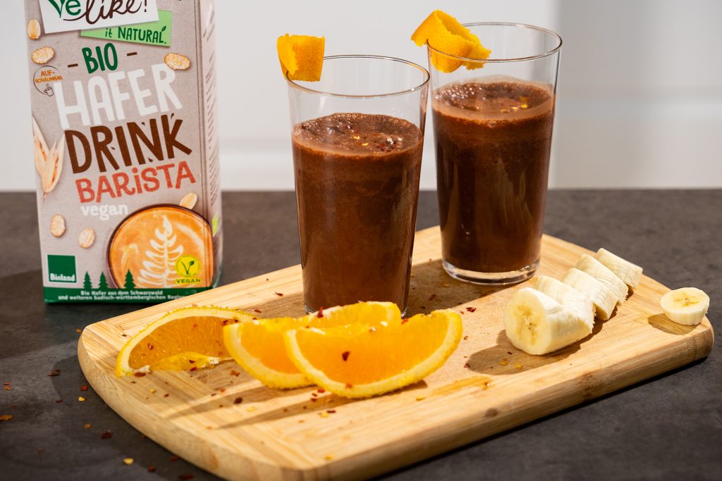 Eisschokolade mit Banane, Orangenschale und Salz - Velike!